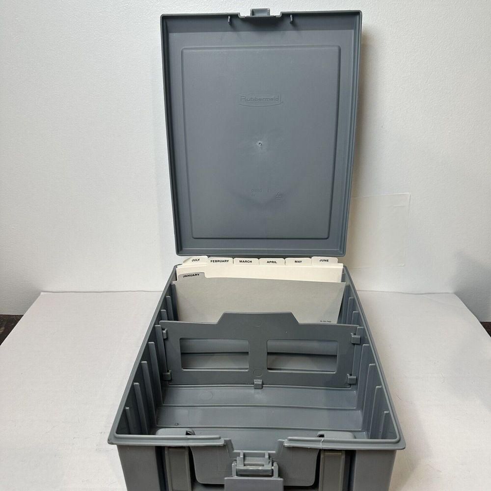Rubbermaid vintage media storage box 1988 1980s RARE Check Cassette - Picture 2 of 3